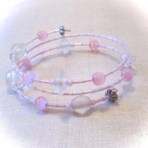 "Sixteen Candles" pink beaded bracelet